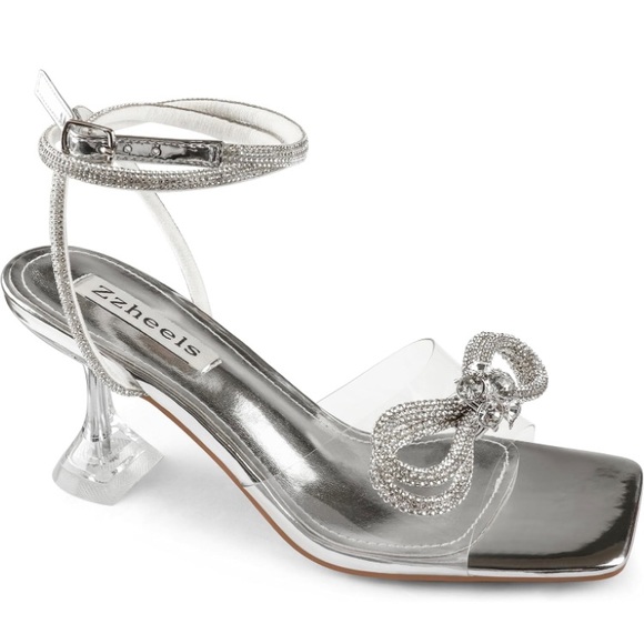 Wedding Prom Party Bow Heels - Picture 1 of 5